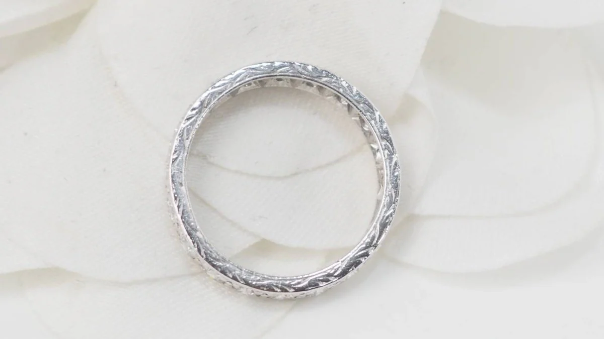 Alliance américaine en or blanc et diamants 0,90ct - Image 4