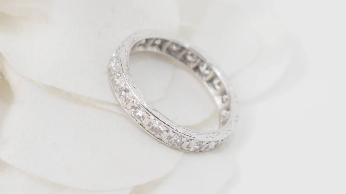 Alliance américaine en or blanc et diamants 0,90ct - Image 5