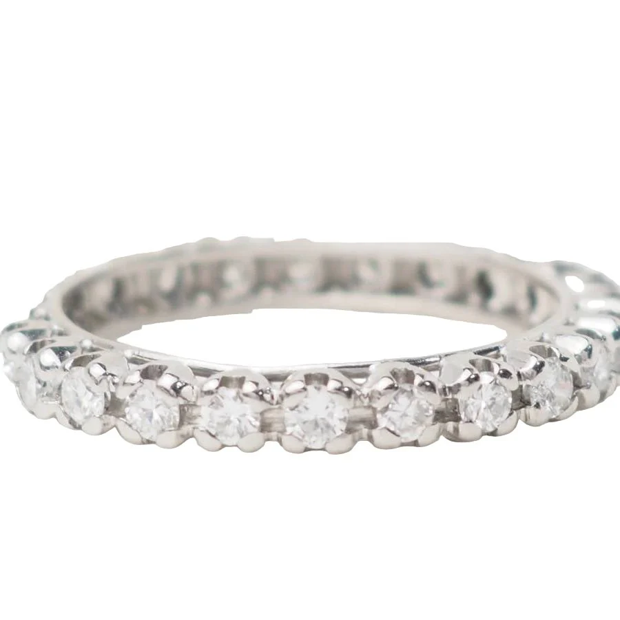 Alliance américaine en or blanc et diamants 1,20ct