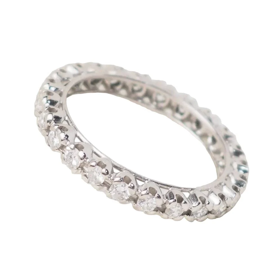 Alliance américaine en or blanc et diamants 1,20ct - Image 2