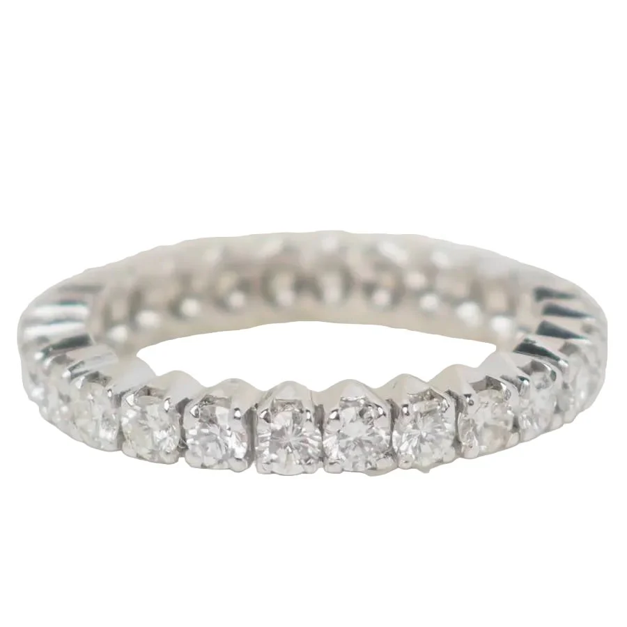 Bague Alliance en or blanc et diamants - Image 4