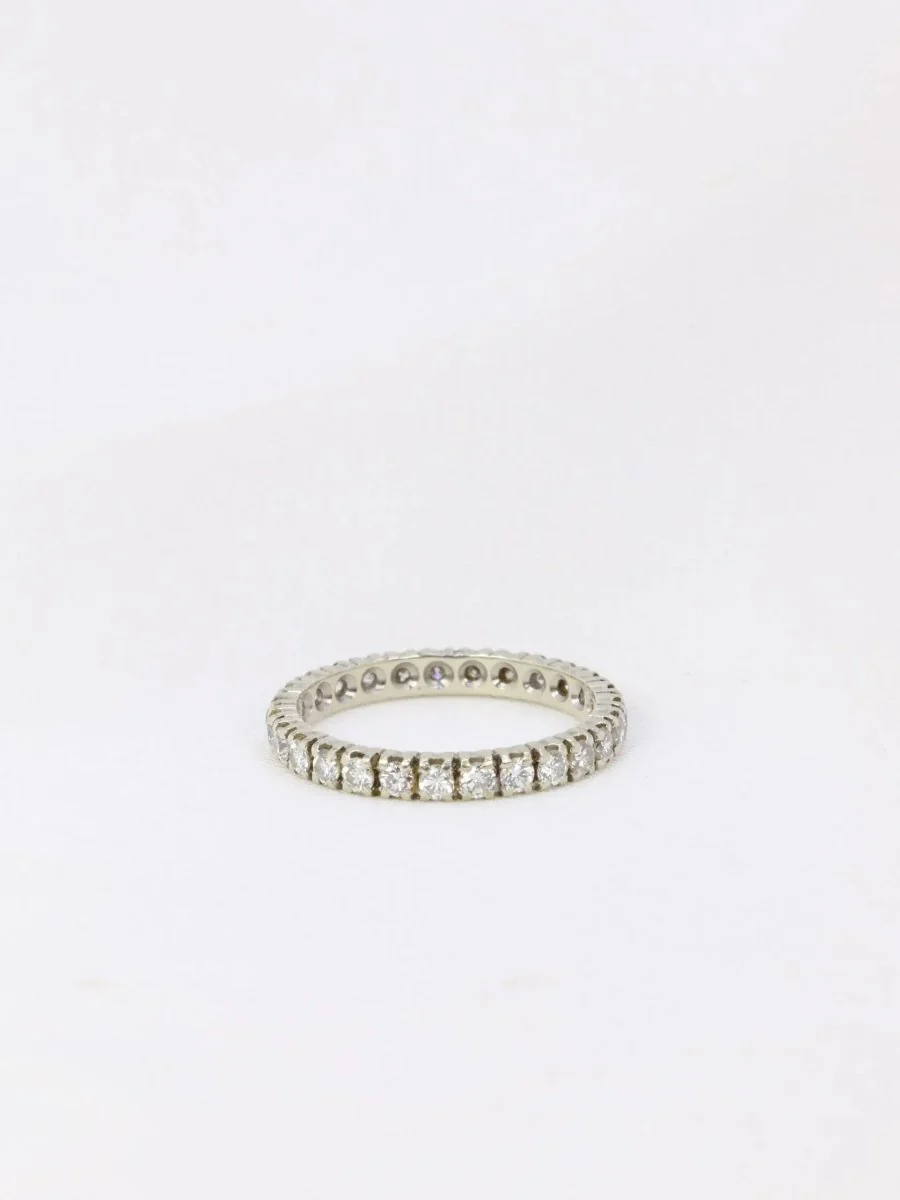 Alliance américaine or blanc diamants 1,35 ct