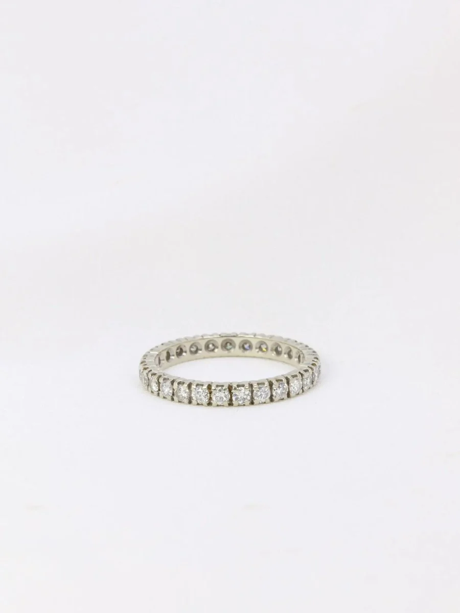 Alliance américaine or blanc diamants 1,35 ct - Image 5