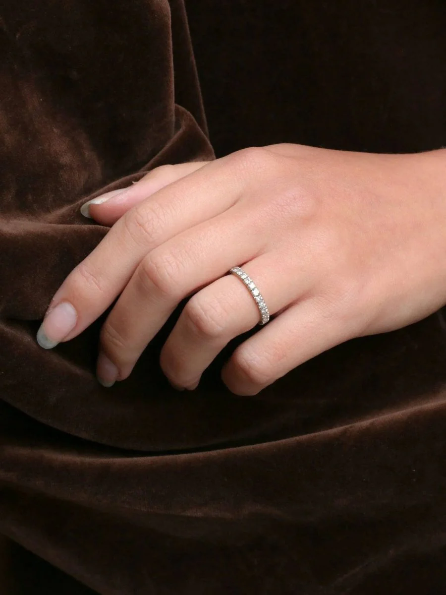 Alliance américaine or blanc diamants 1,35 ct - Image 6