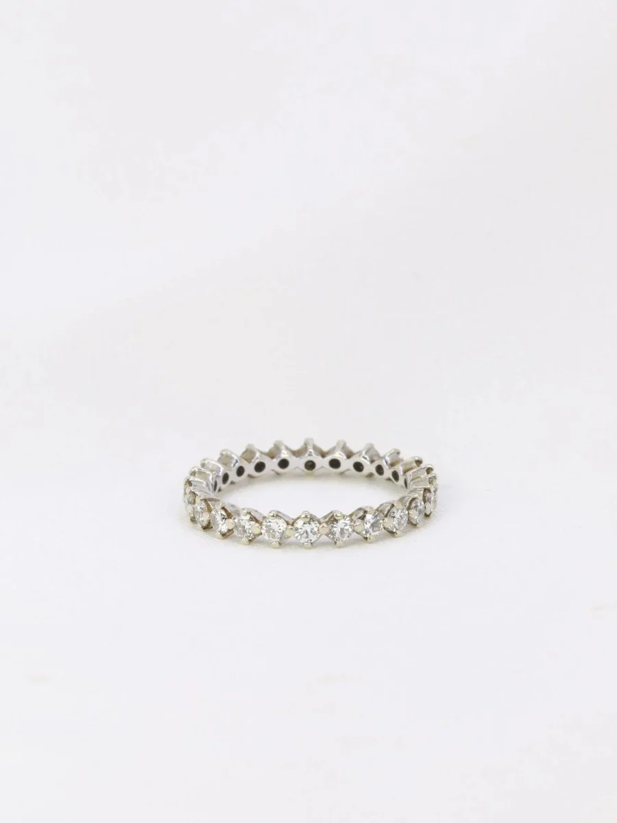 Alliance américaine en or blanc et diamants 1 ct - Image 3