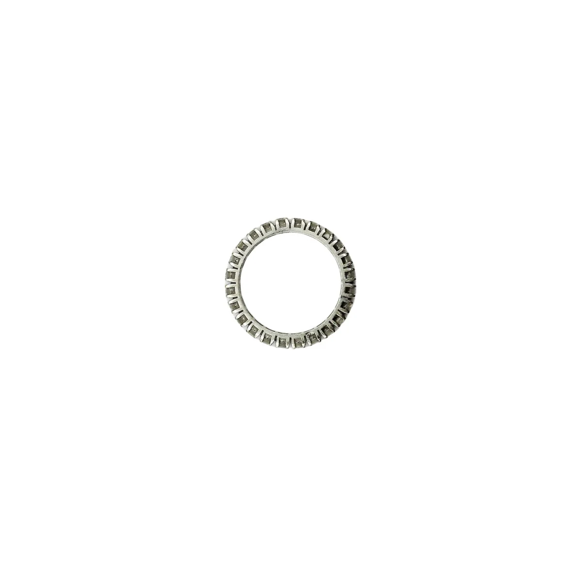 Bague Alliance américaine en or blanc et diamants - Image 3