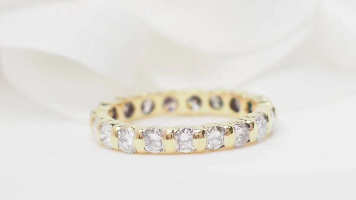 Alliance américaine en or jaune et diamants 1.33ct - Image 3