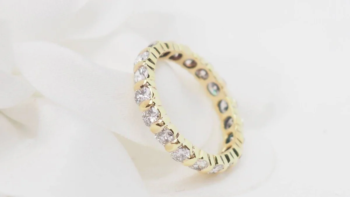 Alliance américaine en or jaune et diamants 1.33ct - Image 4