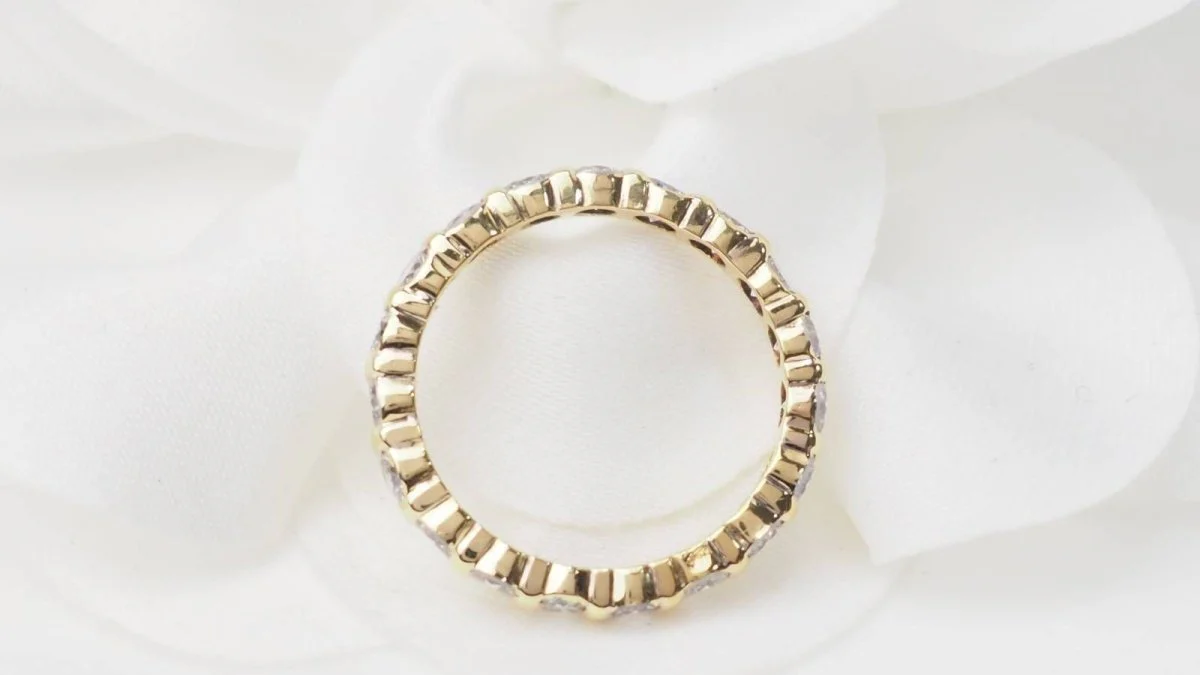 Alliance américaine en or jaune et diamants 1.33ct - Image 6