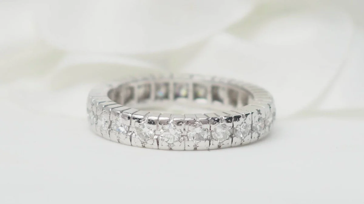 Alliance américaine en platine et diamants 0.92ct - Image 2