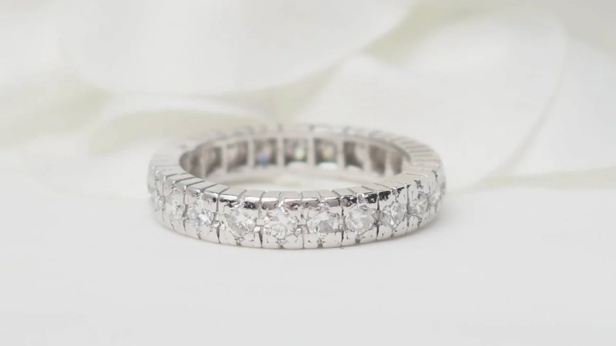 Alliance américaine en platine et diamants 0.92ct - Image 3