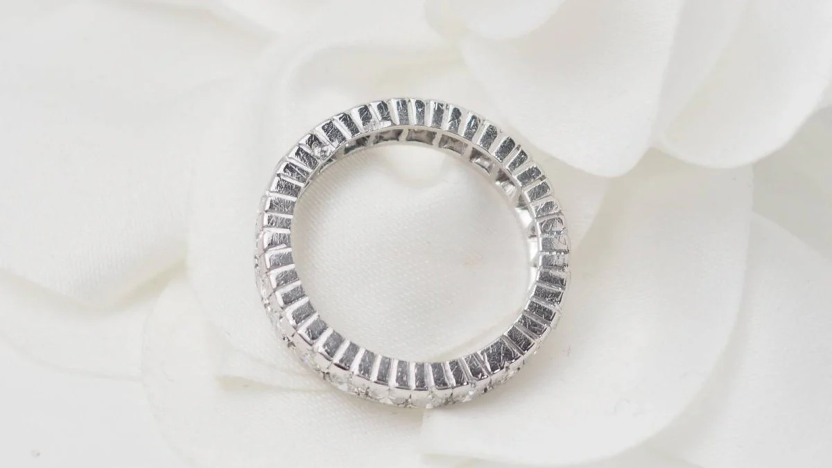 Alliance américaine en platine et diamants 0.92ct - Image 4
