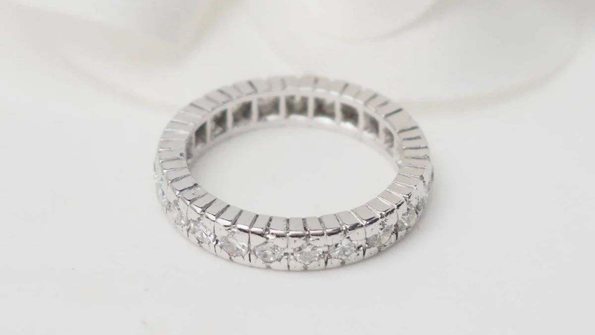 Alliance américaine en platine et diamants 0.92ct - Image 6