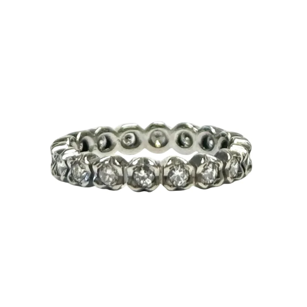 Bague Alliance en or blanc et diamants