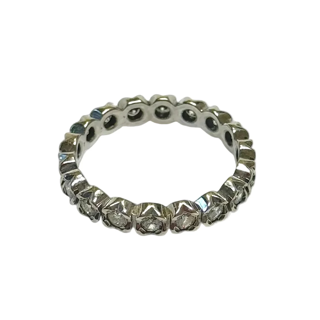 Bague Alliance en or blanc et diamants - Image 3