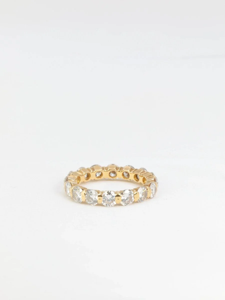 Alliance américaine vintage en or jaune et diamants