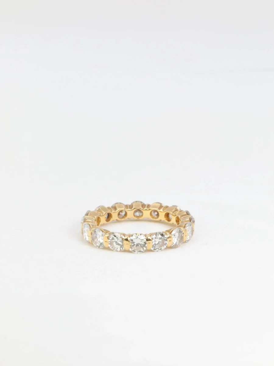 Alliance américaine vintage en or jaune et diamants - Image 3