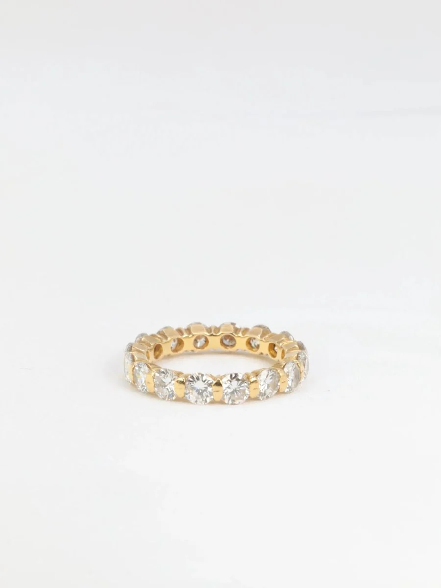 Alliance américaine vintage en or jaune et diamants - Image 4