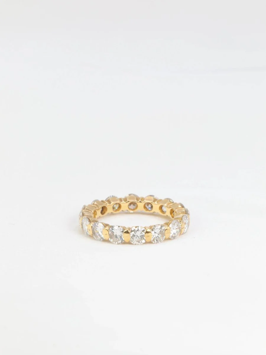 Alliance américaine vintage en or jaune et diamants - Image 5