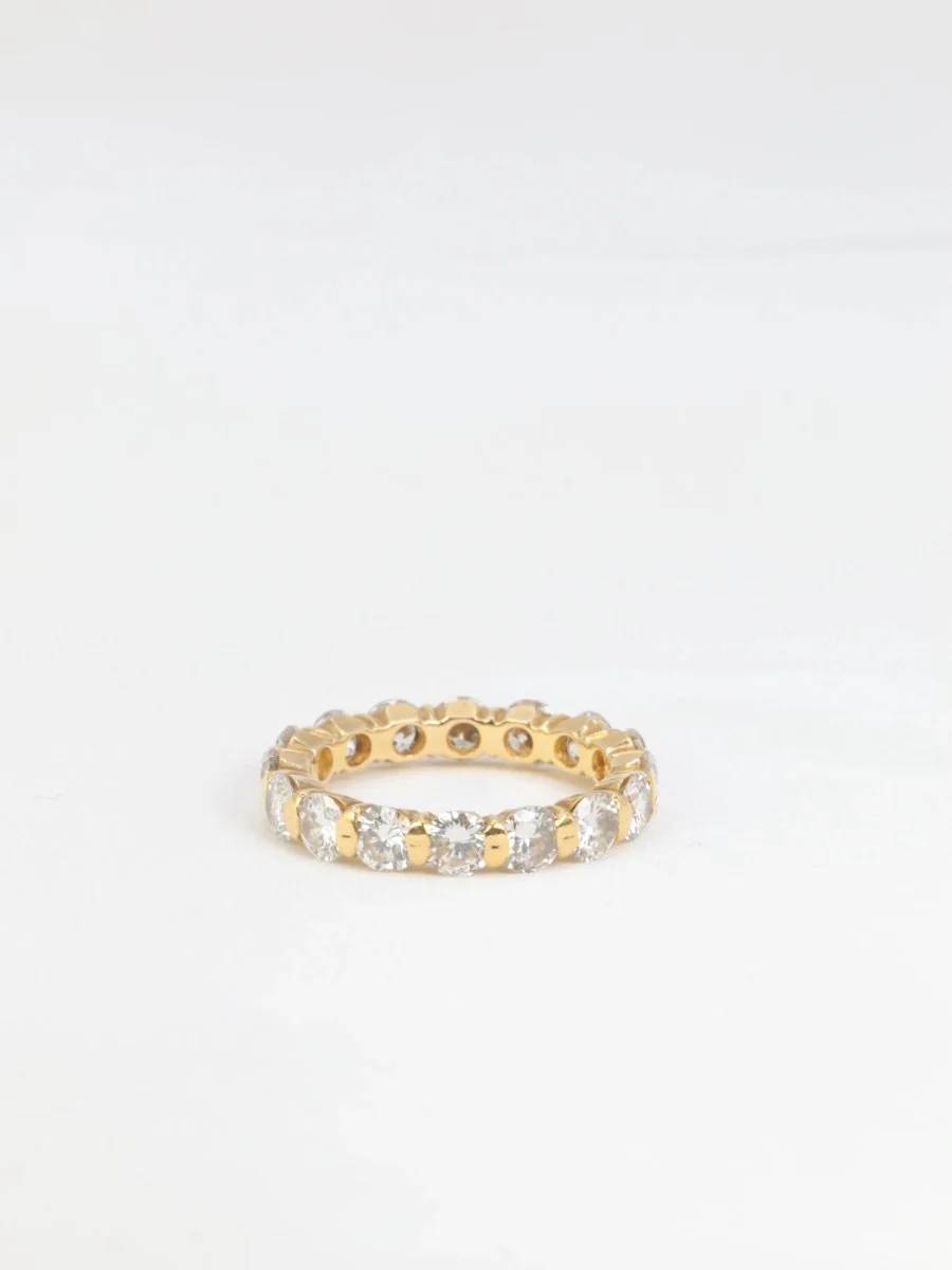 Alliance américaine vintage en or jaune et diamants - Image 6