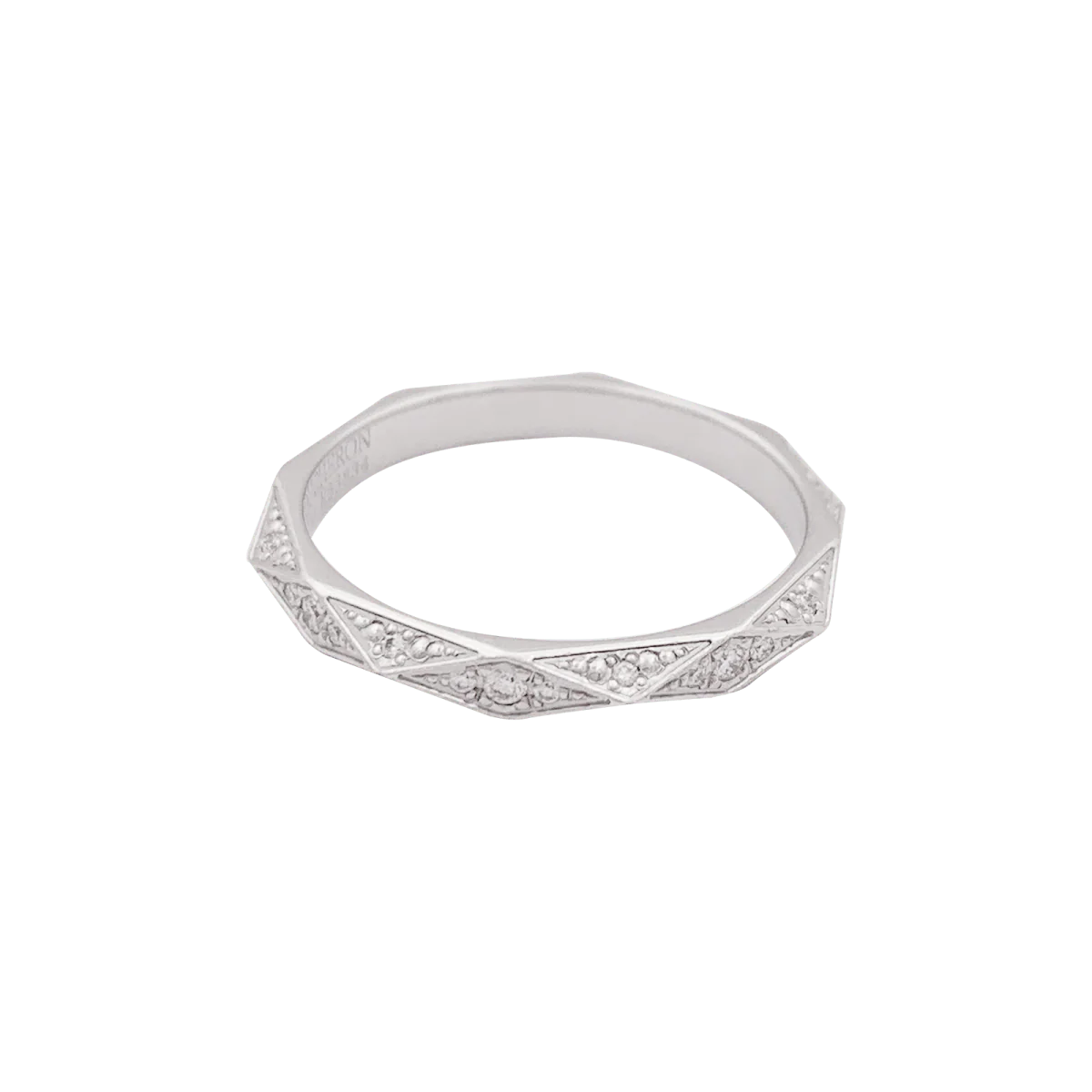Bague Alliance BOUCHERON "Facette" en platine, diamants. - Image 3