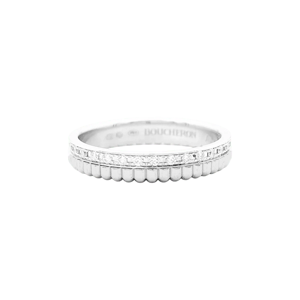Bague Alliance BOUCHERON "Quatre Radiant Edition" en or blanc et diamants