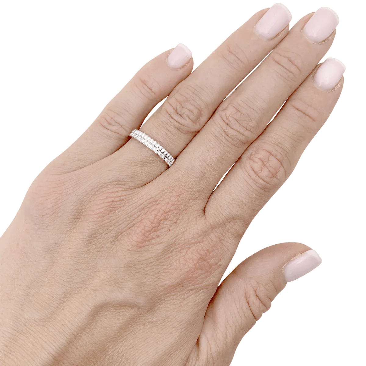 Bague Alliance BOUCHERON "Quatre Radiant Edition" en or blanc et diamants - Image 2