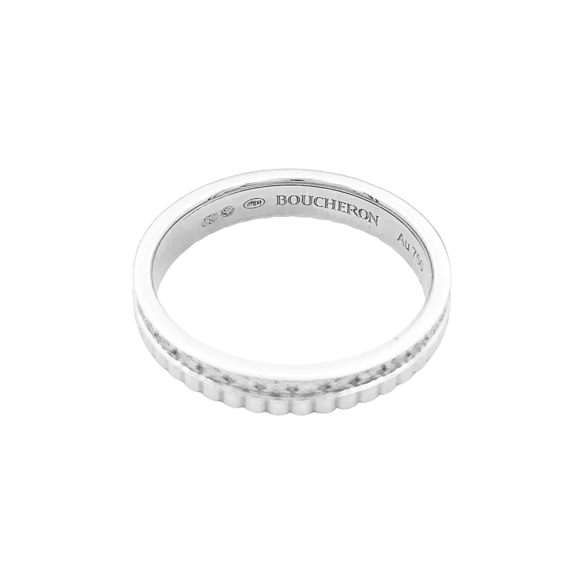 Bague Alliance BOUCHERON "Quatre Radiant Edition" en or blanc et diamants - Image 4