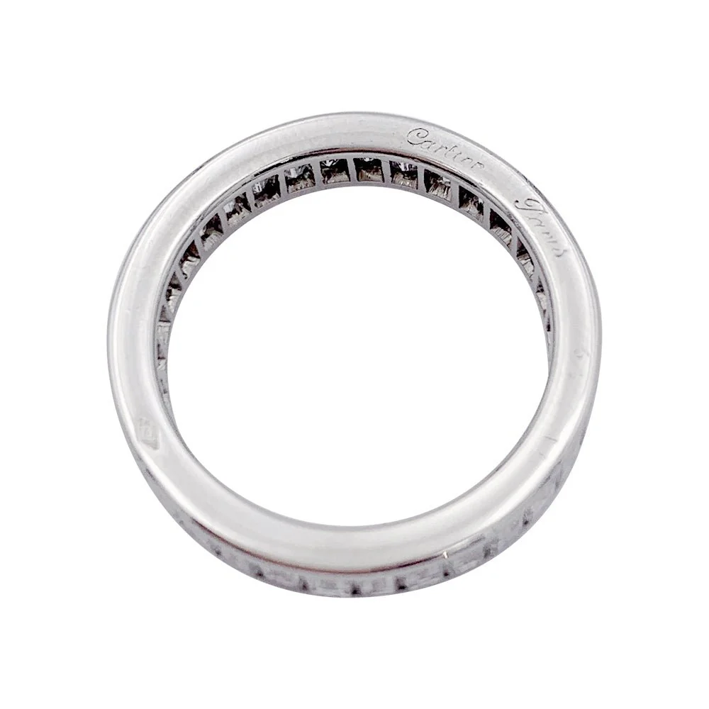 Alliance Cartier, diamants baguette et platine - Image 7