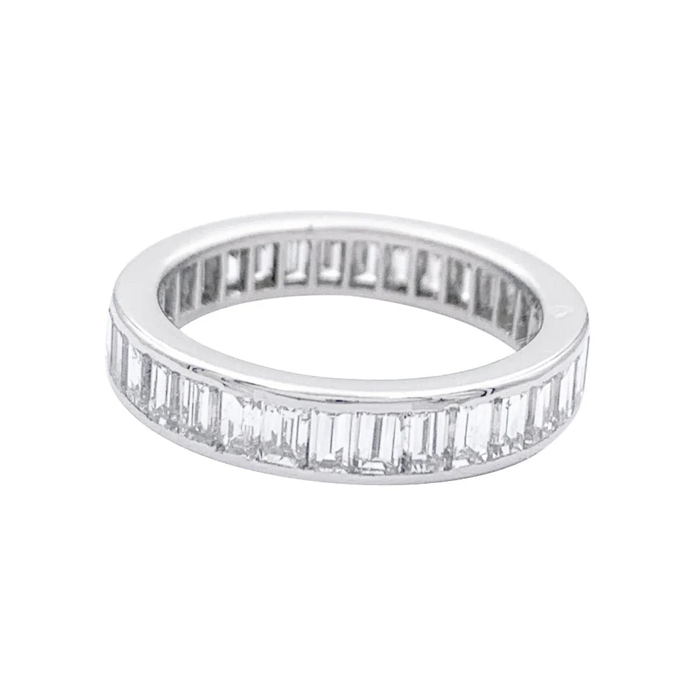 Alliance Cartier, diamants baguette et platine - Image 8