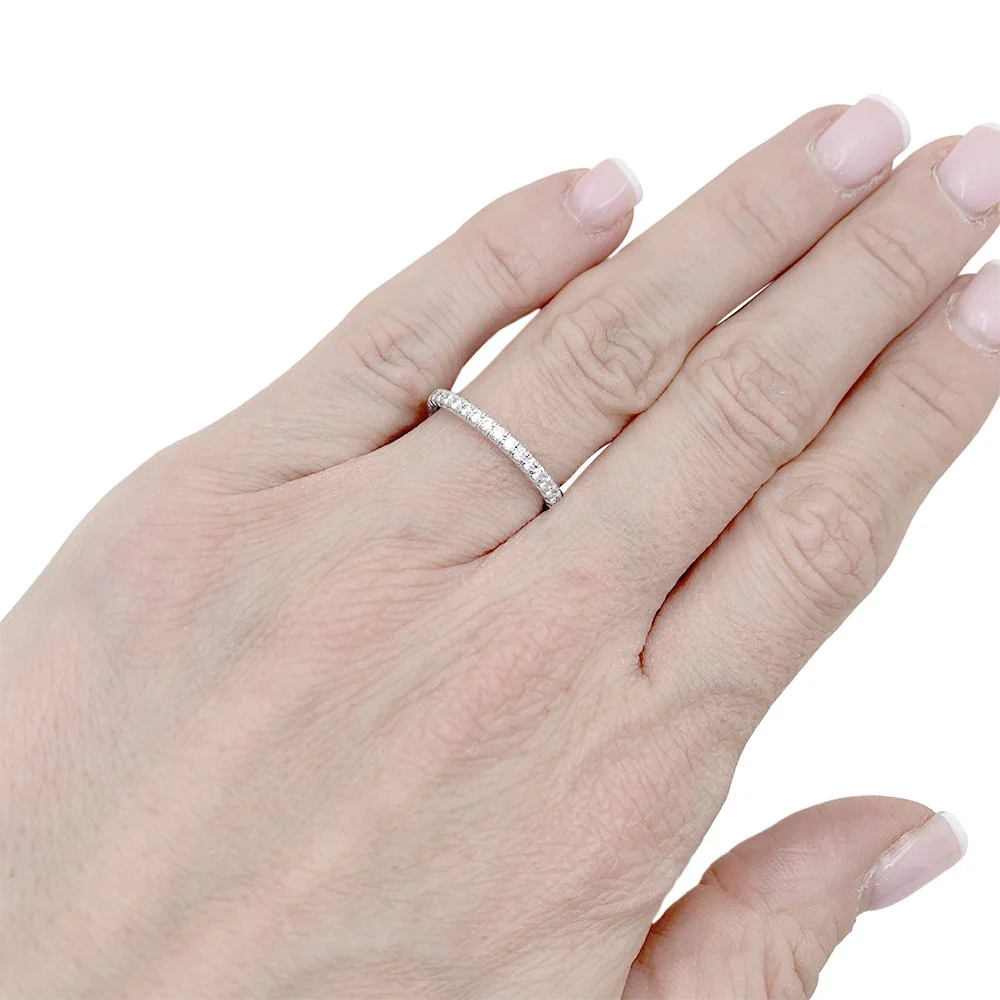 Alliance Cartier, "Etincelle", or blanc, diamants. - Image 3