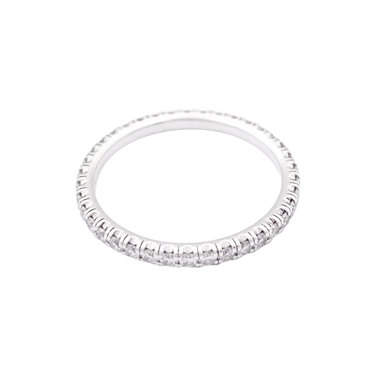 Alliance Cartier, "Etincelle", or blanc, diamants. - Image 4
