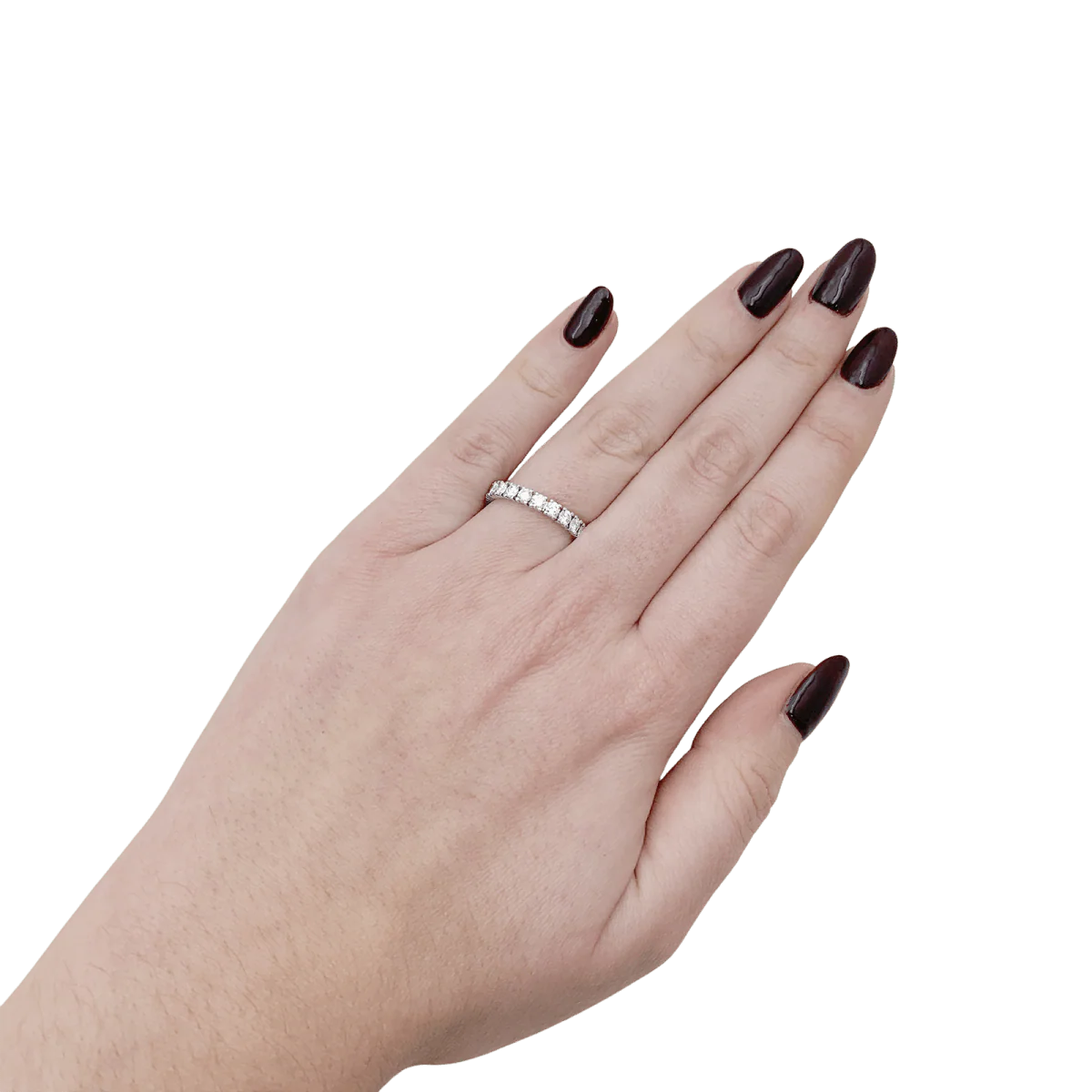 Bague Alliance CARTIER "Etincelle" en platine et diamants. - Image 2
