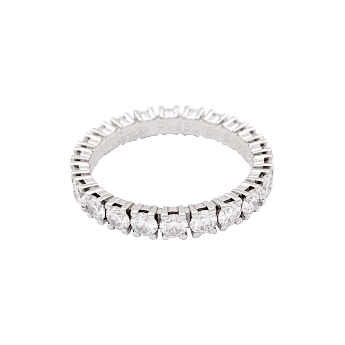 Bague Alliance CARTIER "Etincelle" en platine et diamants. - Image 3