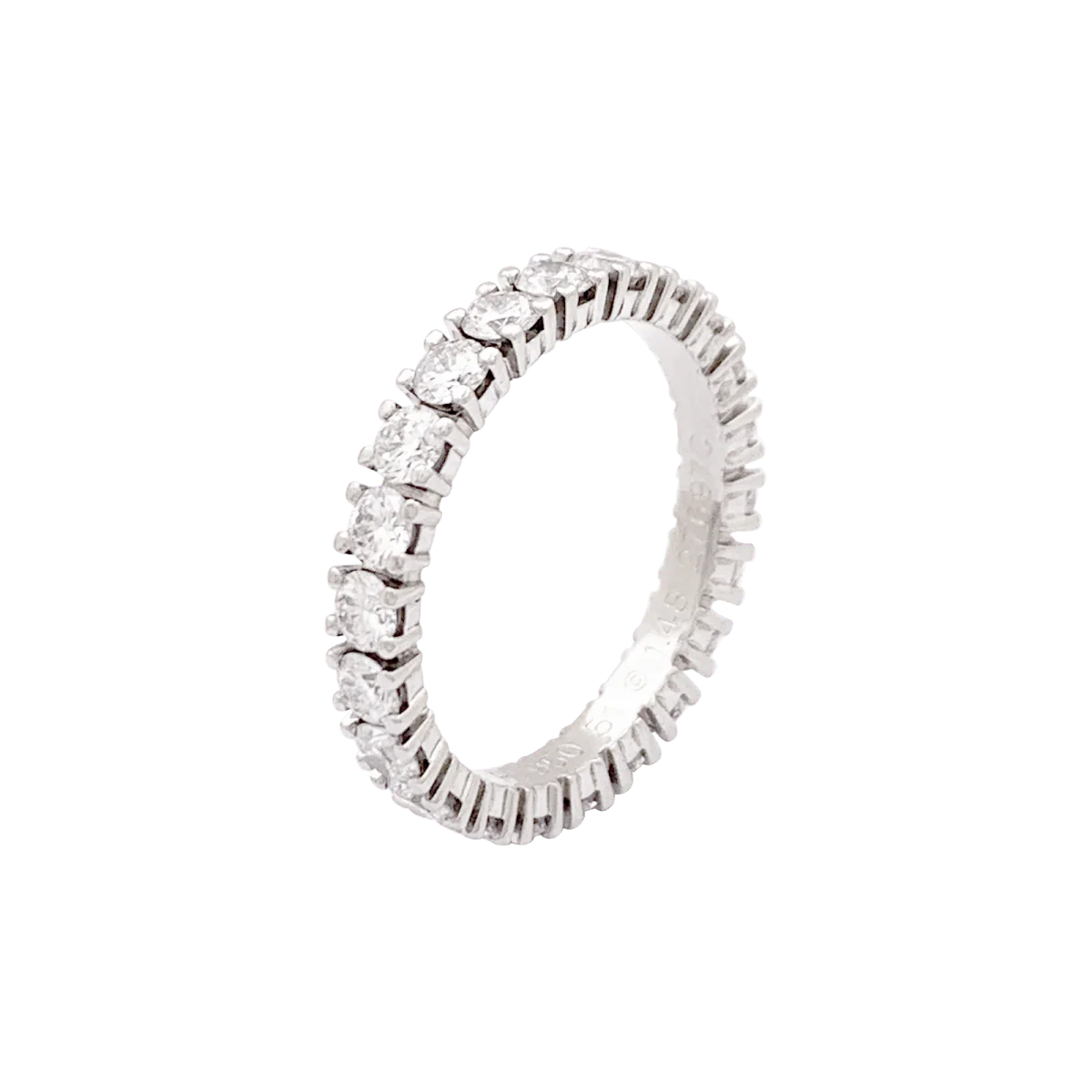 Bague Alliance CARTIER "Etincelle" en platine et diamants. - Image 4