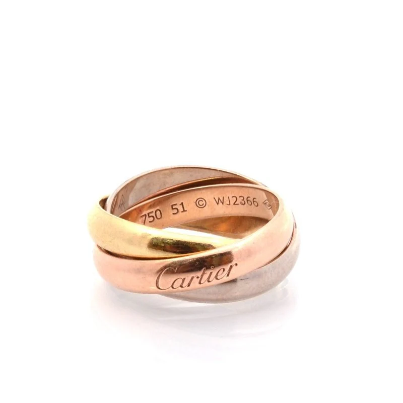 Bague Alliance CARTIER "Trinity" en or jaune or rose et or blanc