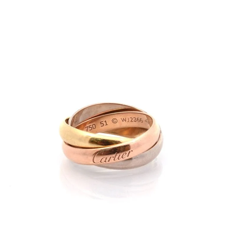Bague Alliance CARTIER "Trinity" en or jaune or rose et or blanc - Image 2