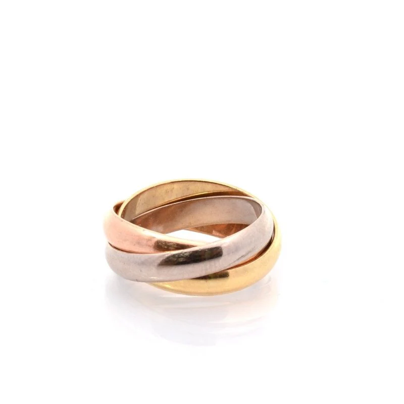 Bague Alliance CARTIER "Trinity" en or jaune or rose et or blanc - Image 3