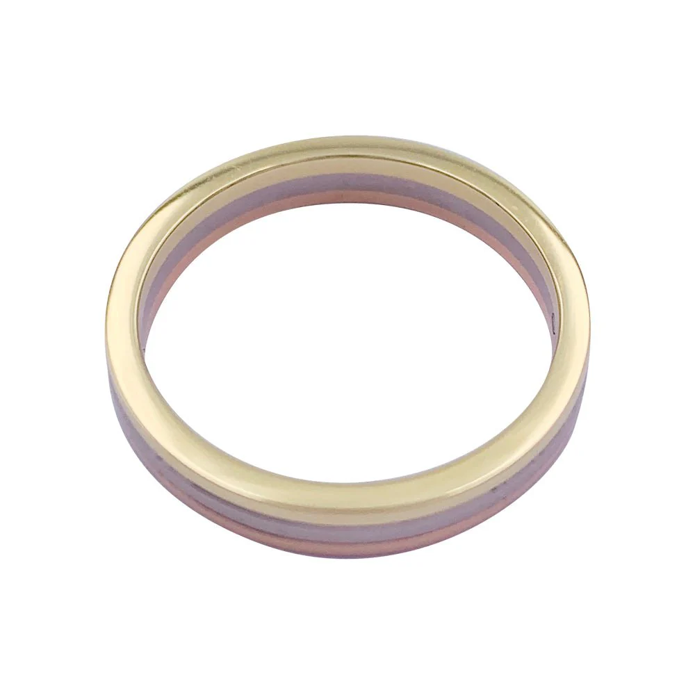 Bague Alliance CARTIER "Vendôme Louis Cartier" en trois ors - Image 3