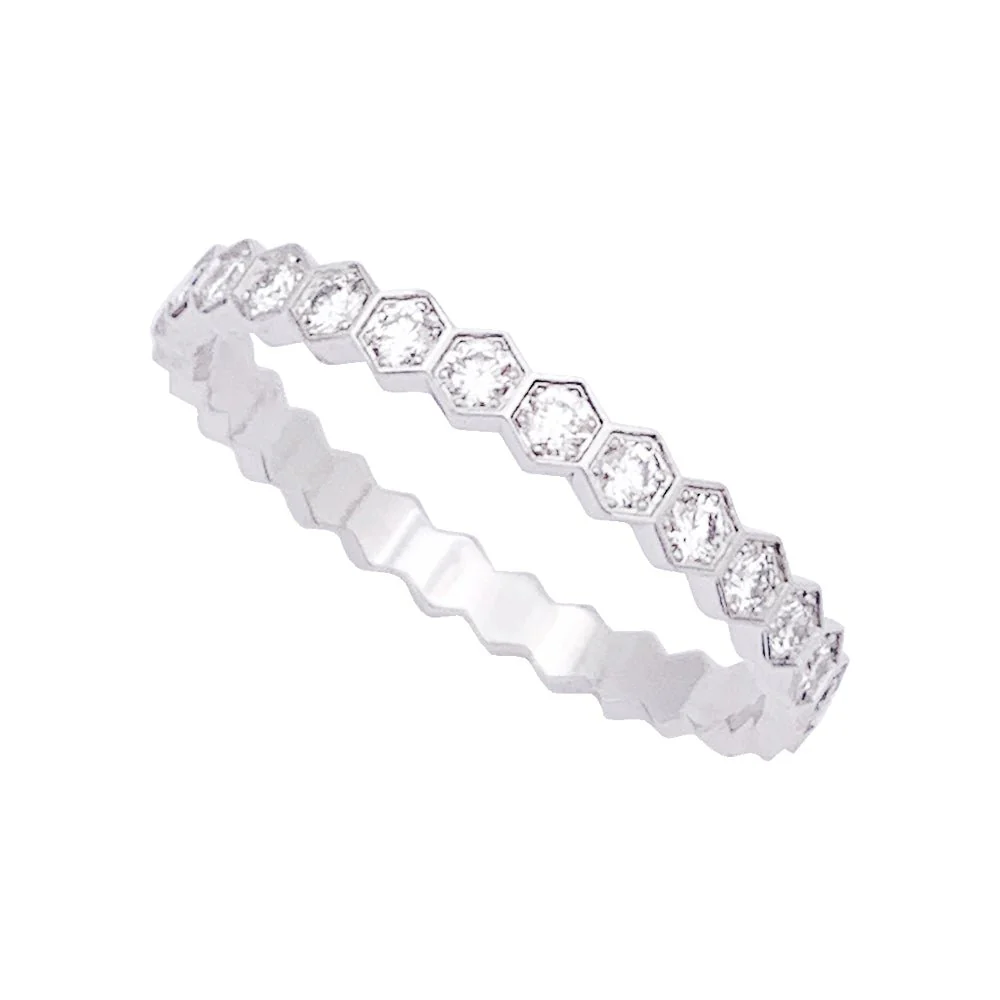 Bague Alliance CHAUMET "Bee my Love" en or blanc et diamants