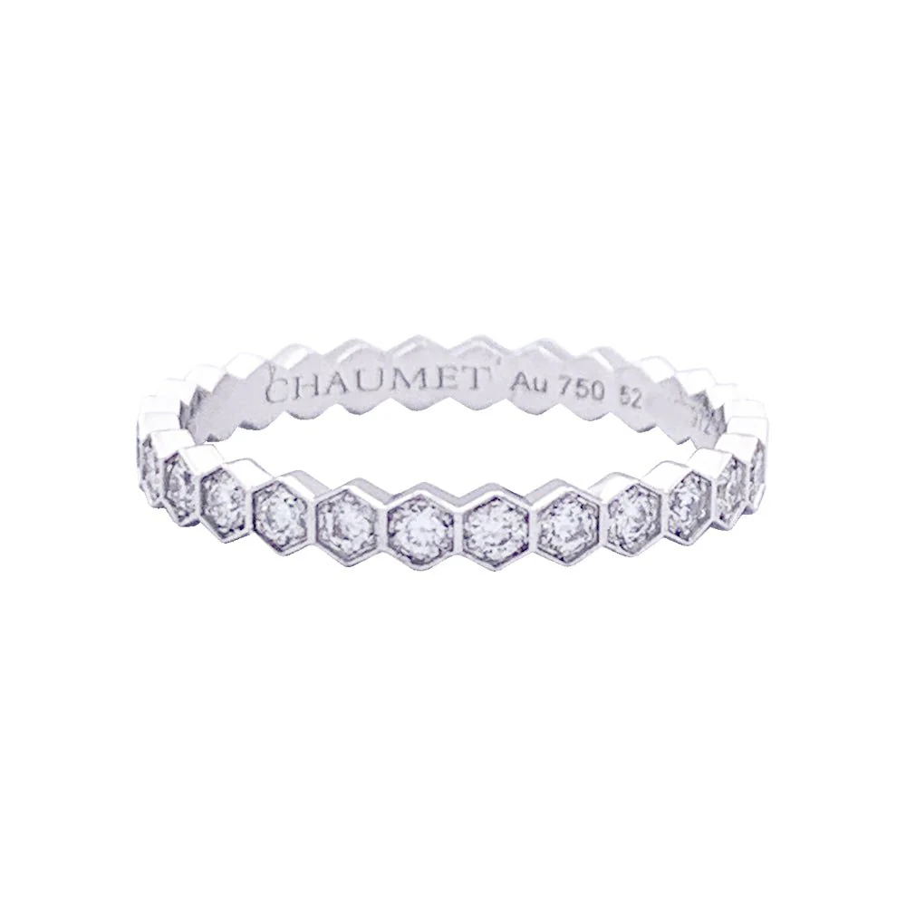 Bague Alliance CHAUMET "Bee my Love" en or blanc et diamants - Image 3