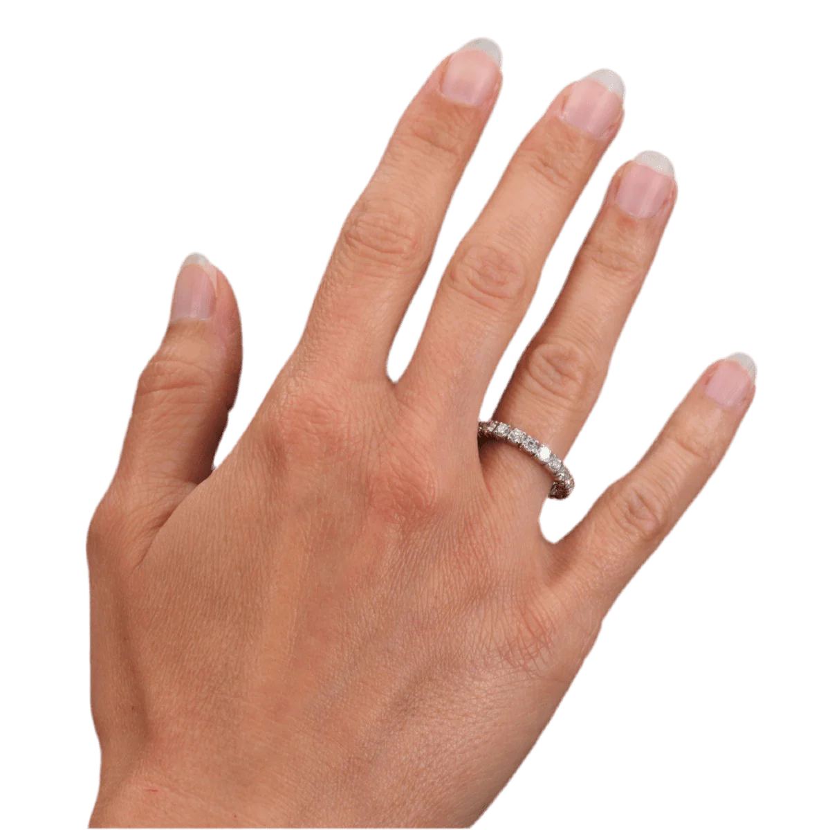 Bague Alliance en or blanc et diamants - Image 2
