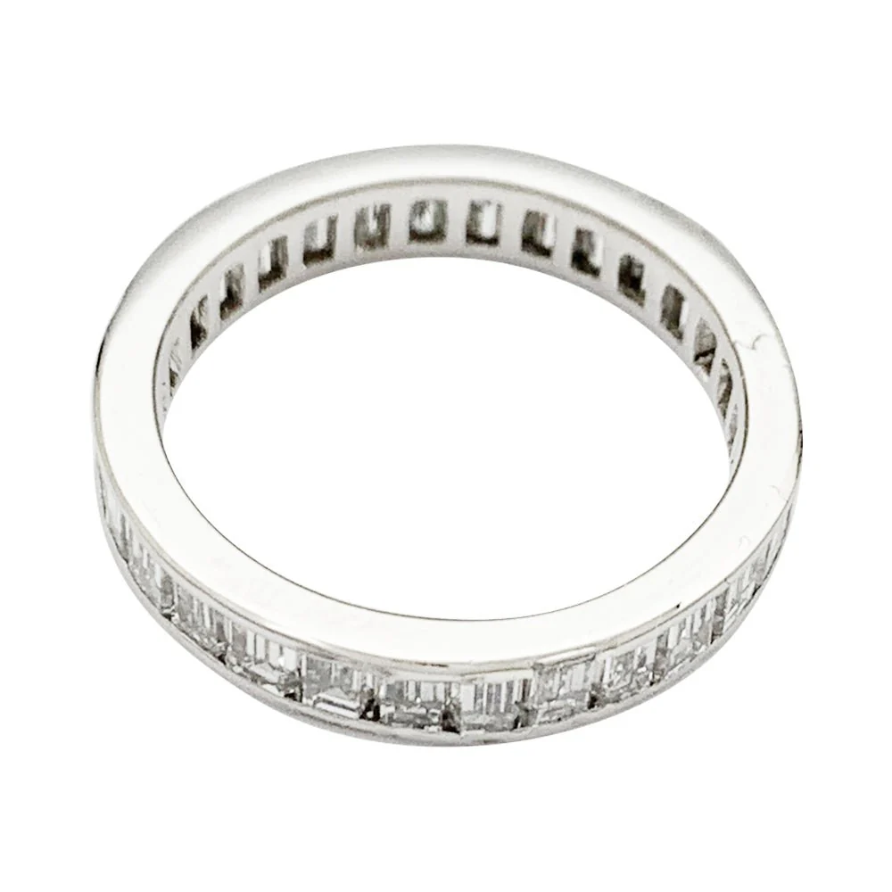 Alliance diamants baguette platine - Image 3