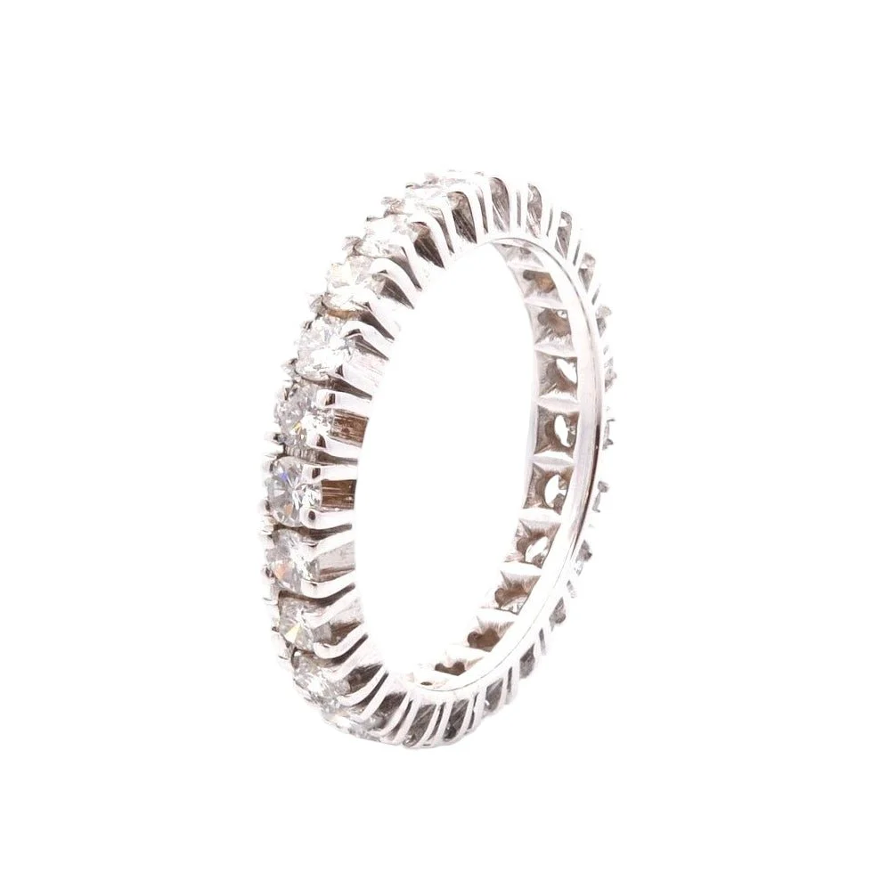 Bague Alliance en or blanc et diamants - Image 2