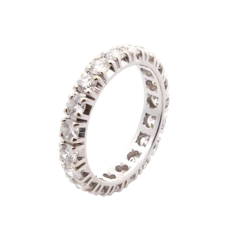 Bague Alliance en or blanc et diamants - Image 3