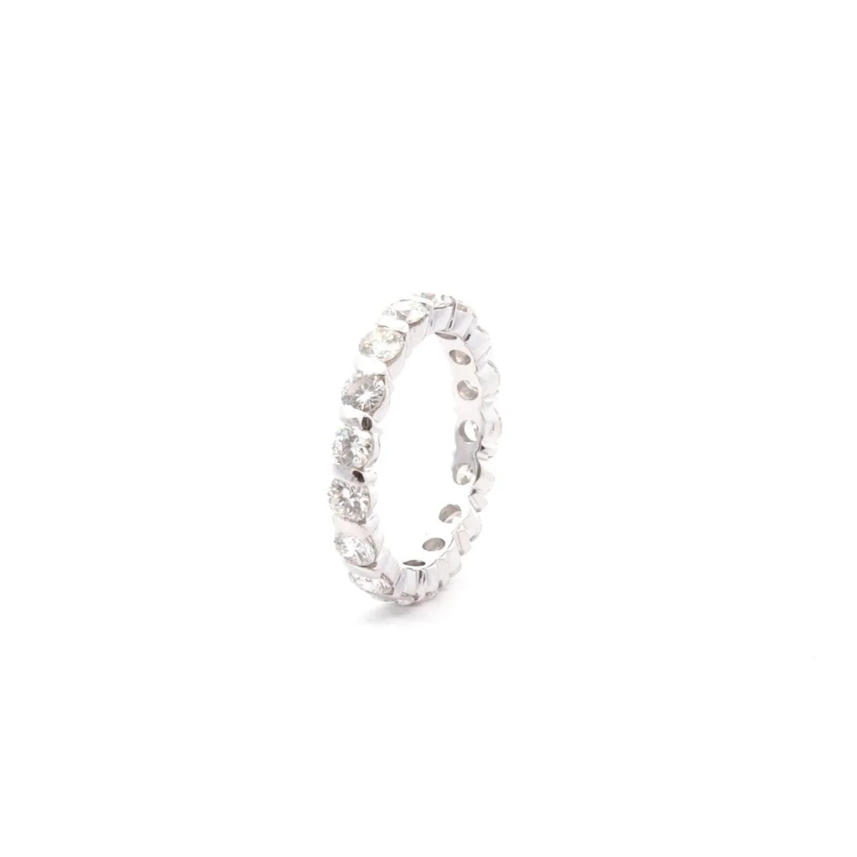 Bague Alliance en or blanc et diamants