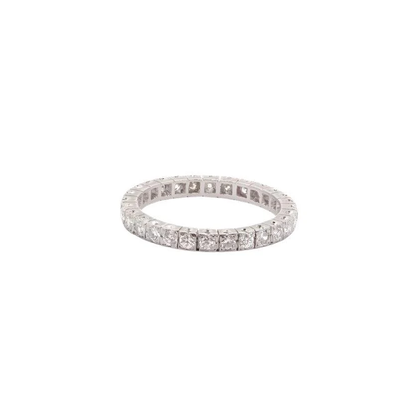 Bague Alliance en platine et diamants