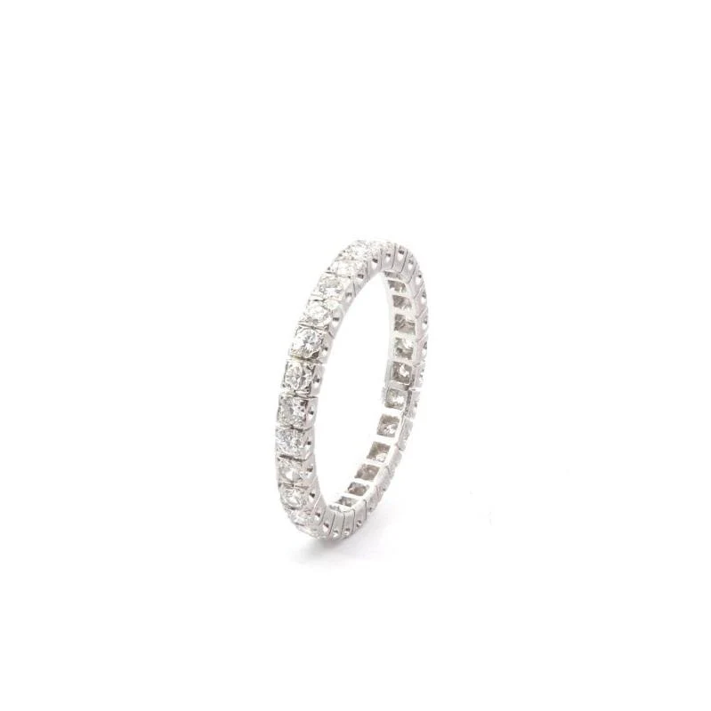 Bague Alliance en platine et diamants - Image 2
