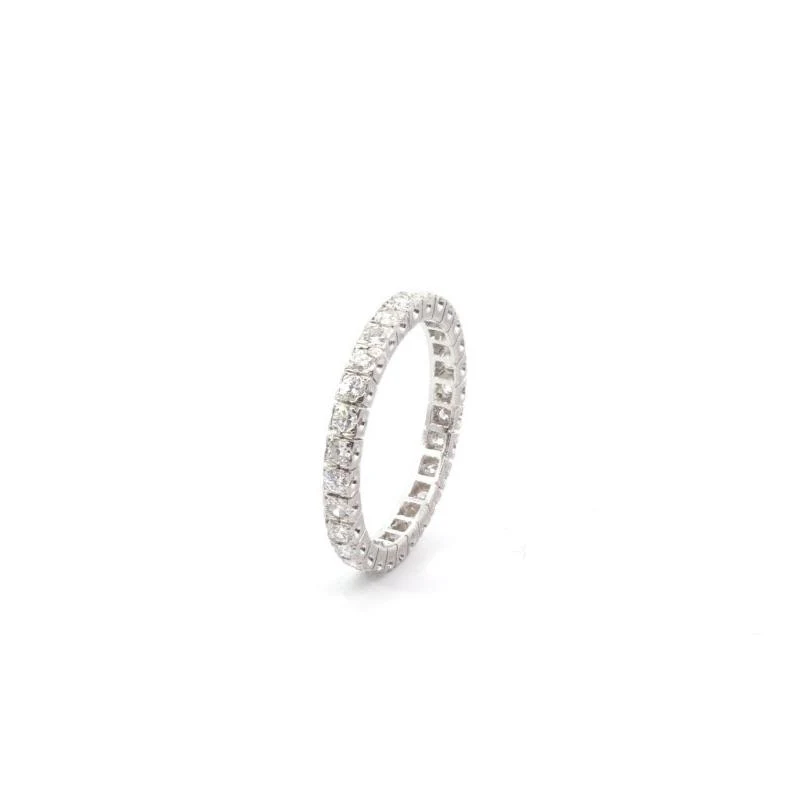 Bague Alliance en platine et diamants - Image 4