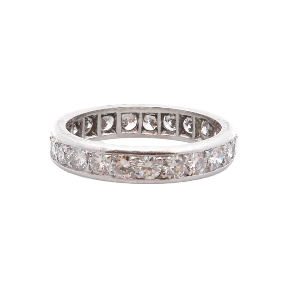 Bague Alliance en platine et diamants